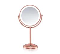 Conair Reflections Double-Sided LED Lighted Vanity Makeup Mirror, 1x/10x Magnification, Rose Gold Finish