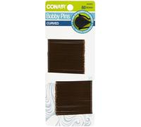 Conair Styling Essentials Bobby Pins, Brown, Curved - 60 pins