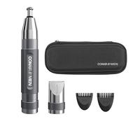 ConairMan Ear, Nose, and Eyebrow Hair Trimmer for Men, Cordless Battery-Powered Trimmer with Professional Metal Handle