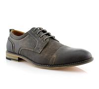 CONAL FOOTWEAR Men's Black Size 8 Formal Oxford Shoes, 3. Rust Grey, 9.5