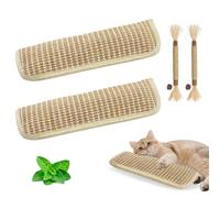 CONAMEI 2 Pack 13.4 inch Sisal Pillow Catnip Toy for Cats with Silvervine Sticks, Cat Toys with Organic Catnip Interactive Kicker Toy Scratch-Resistant Safe Chew Toy Teeth Cleaning for Indoor
