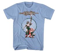 Conan The Barbarian Movie Poster Conan & Valeria Men's T-Shirt Lake Blue