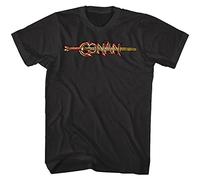 Conan The Barbarian Vintage Movie Logo Men's T Shirt Arnold Schwarzenegger Black Black(XX-Large)