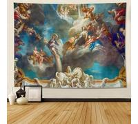 Conank Vintage Paris-Palace Renaissance Tapestry Ceiling Wall Hanging with Angels for Academia Room Decor 80"x60"