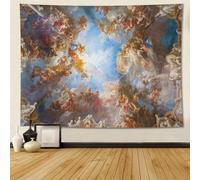 Conank Vintage Paris-Palace Renaissance Tapestry with Angels Ceiling Wall Hanging Academia Room Decor Painting Aesthetic Art Jesus Tapestries Poster for Living Room Bedroom 80"x60"