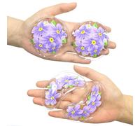 CONBELLA 4PCS Gel Eye Ice Pack Set, Cold & Hot Compress, Reusable Cooling Gel Pads for Strain Relief, Swelling, Dark Circles, Redness, Puffy Eyes, Surgery Recovery(4 Purple flowers)
