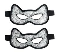 Conbella Cooling Eye Mask, Gel Eye Mask, Hot Cold Eye Mask for Swollen Eyes, Dry Eyes, Headaches, Migraines, Sinuses, Dark Circles (2 Black)