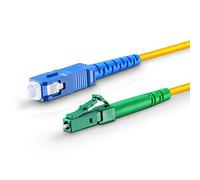 CONBIC LWL fiber optic cable - 15m OS2 yellow, LC/APC to SC/UPC connector, Simplex 9/125 patch cable - fiber optic cable 15 meters