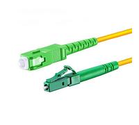 CONBIC LWL fiber optic cable - 20m OS2 yellow, LC/APC to SC/APC connector, Simplex 9/125 patch cable - fiber optic cable 20 meters G.657.A2