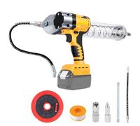 ConBlom Cordless Grease Gun Compatible for Dewalt 20V MAX Battery, Brushless 13000 PSI Professional Electric High Pressure Grease Gun with 30cm High Pressure Hose (without battery)