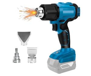 ConBlom Cordless Heat Gun, Hot Air Gun Compatible with Bosch B 18V Battery, 4 Nozzle, 2 Temperature Setting 300°C/550°C Heat Gun for Shrink Tubing, Crafts, Resin & Decorating (No Battery)