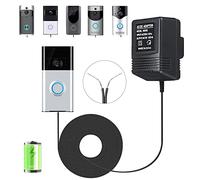 ConBlom Doorbell Transformer UK, 18V 500mA Doorbell Power Supply Plug in Adapter Compatible with Video Door Bell, 5M/16ft Cable (Black)