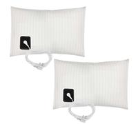 ConBlom Earthing Grounding Pillowcase with 5m UK Plug Cord, Regular UK Size, 90% Cotton Thread, 10% Delicate Silver Thread - Grounding Features for Better Sleep (2, White)