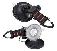 CONBOLA Heavy Duty Suction Cups 2 Pieces with Hooks Upgraded Car Camping Tie Down Suction Cup Camping Tarp Accessory with Viscous Silicone Strong Power for Car Awning Boat Camping Trap.(2 pcs)