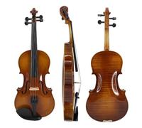 Conboxus 4/4 Acoustic Violin Beginner Set, Full Size Plywood Fiddle Set Matte Brown with Hard Case & Bow Essential for Beginners (Glossy)