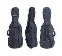 Conboxus 4/4 Cello Case Gig Bag for Classic Electric Cellos Heavy Duty Waterproof with Backpack Straps High Density Foam Padding Velour Lining Bow Rosin Pockets Music Sheet Storage (black)
