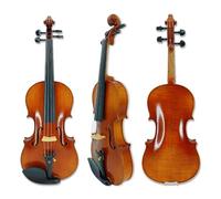 Conboxus 4/4 Violin 4 String High-end Hand-made Violin Kit Maple Back and Side Wood Spruce Ebony Fingerboard Fittings with Case and Brazilwood Bow (dot inlay)