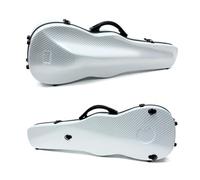 Conboxus 4/4 Violin Case Hard shell Travel Carbon Composite Fiddle Case,Detachable Backpack Straps, Ultra-Light Build,Protection,Waterproof Durable (white)