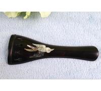 Conboxus 4/4 Violin Tailpiece 4 Strings Ebony Wood Bird Inlay Comfortable & Secure Fit Better Technique and Sound Production