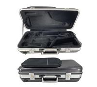 Conboxus Alto Saxophone Case,Carbon Fiber Alto Sax Case Trolley Bag with Music sheet bag,Handle/Shoulder Straps,Thicken PaddedSaxophone Accessories Carrying Bag