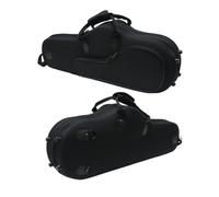 Conboxus Alto Saxophone Case, Professional Nylon with Backpack Straps, Lightweight Durable Tenor for Alto Sax, Accessories Storage (black)