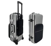 Conboxus Alto Saxophone Case With Wheels,Carbon Fiber Alto Sax Case Trolley Bag with Music sheet bag,Handle/Shoulder Straps,Saxophone Accessories Carrying Bag