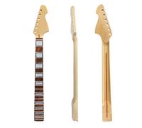Conboxus Big Head Guitar Neck, 22 Fret 24-inch Clear varnish Maple Guitar Heads Rosewood Fingerboard Electric Bass Necks Square Inly,Normal nut,Bolt on heel,With Round Binding