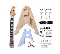 Conboxus DIY Electric Guitar Kit Unfinished with Mahogany Body and Neck, 22Fret 628mm 6-String Electric Guitar Kits Complete Guitar Making Kit for Adults Beginner Luthier Gift (TZ09)