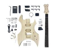 Conboxus DIY Electric Guitar Kit X-Style with solid Body and Neck, 24Fret 648mm Electric Guitar Kits Complete guitar accessories set for Beginner Luthier Gift