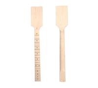 Conboxus Electric Guitar Neck 22 Fret 25.5-inch Maple Replacement Paddle Head Unfinished Electric Guitar Neck,Floyd rose locking nut,bolt on heel (wooden color)