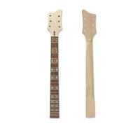 Conboxus Electric Guitar Neck Maple Small-head 24Frets 25.5-inch Unfinished Replacement Guitar Neck, Bolt on heel (yello square)