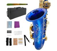 Conboxus Student Eb Alto Saxophone E Flat for Beginners Sax Full Kit with Pads Cushions,Hard Carrying Case,Neck Strap,Reeds,Cleaning Cloth & Rod,Mouthpiece,Gloves