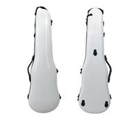 Conboxus Violin Case 4/4 size Hard shell Carbon Composite Travel Violin Case,Shaped Flight,Backpackable,Lightweight,Anti-Scratch (white)