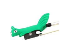 Conboxus Violin/Viola Bow Holder Violin Bow Grip For Beginner Violin Holder Teaching Aid Accessory Soft protect finger Cute squirrel-shaped Bright Colors (green)