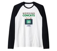 Concat Excel Formula Joke Spreadsheet Design Raglan Baseball Tee