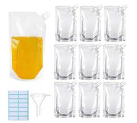Concealable and Reusable Cruise Sneak Flask Liquor Pouches Flask kit Sneak Alcohol Flask Hide Drinking Flask kit (10OZ -10PCS)