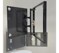 Concealed Access Panel for Bathroom with Push-to-Open Latch,Camouflaged Heavy Duty Steel Wall Access Door for Tiled Walls, Plumbing & Electrical Maintenance(W60xH65cm)