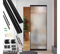 Concealed Barn Door Hardware Kit - Soft Close Trackless Sliding Door Set for 24-60 Inch Doors, Includes Mirrored Invisible Track - Ideal for Modern Home Decor and Stylish Interiors