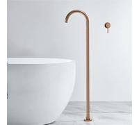 Concealed Bath Mixer Tap Freestanding Gooseneck Floor Standing Bathroom Taps for Bathtub,Rose Gold
