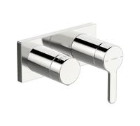 Concealed Bath Shower Mixer Hansa DESIGNO Style Rectangular Chrome