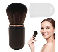 Concealed Blush Brush, Retractable Powder Brush - Travel Powder Brush | Brought Face Brush with Lid for Foundation, Blush, Bronzer and Powder, Travel