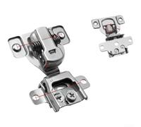 Concealed Cabinet Hinge for Inward-Opening Doors, 3D Adjustable Silent Damping Buffer Closure, Nickel-Plated Iron Hinge for Full/Half Overlay & I(1 Piece PER Pack)