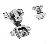 Concealed Cabinet Hinge for Inward-Opening Doors, 3D Adjustable Silent Damping Buffer Closure, Nickel-Plated Iron Hinge for Full/Half Overlay & I(Set of 2)