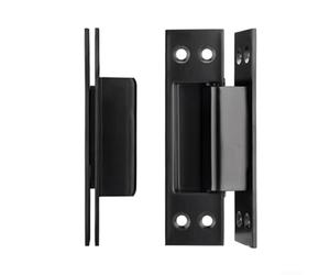 Concealed Cross Door Hinge Compatible with Wooden Doors and Aluminum Frame Doors, 90-Degree Swing, When Door Is Closed (Silver)