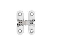Concealed Cross Hidden Hinges 1 Pairs Hidden Gate Hinge Concealed Hinges 180 Degree Folding Invisible Door Built-in(Color 1)