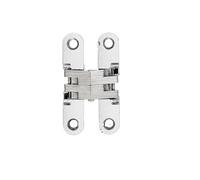 Concealed Cross Hidden Hinges 1 Pairs Hidden Gate Hinge Concealed Hinges 180 Degree Folding Invisible Door Built-in(Color 2)