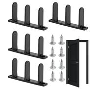 Concealed Door Guide - Set of 4 Lower Rails for Sliding Doors Wardrobe, Stable Spare Parts with Screws for Bathroom Cabinets Apartment