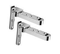Concealed Door Hinge - Heavy-Duty Zinc Alloy Pivot Hinge for Shelving & Cabinets, Adjustable, Easy to Install- Silver