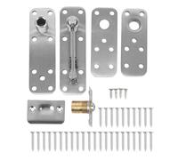 Concealed Door Hinge Stainless Steel Heavy Duty 360 Degree Rotating Hinge with Buffer Stopper for Wooden Doors Aluminum Frame Doors Brushed Silver 4 Pack
