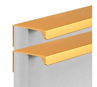 Concealed Drawer Handles, Drawer Handles Wardrobe Kitchen Cupboard Furniture Gate Hardware Knobs Gold 2 Pieces (Hole Distance 384mm)